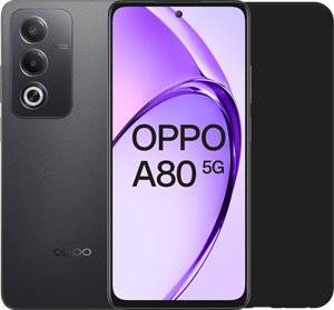 Oppo A80 Zwart 256GB 5G + Just in Case Back Cover Zwart