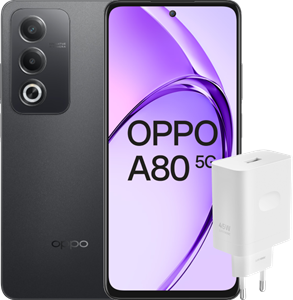 Oppo A80 Zwart 256GB 5G +  SuperVOOC Oplader 45W