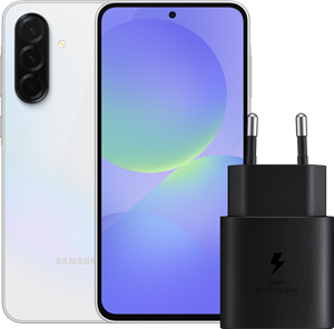 Samsung Galaxy A36 256GB Wit 5G +  Oplader 25 Watt Zwart
