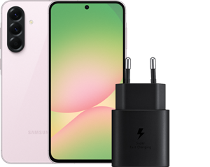 Samsung Galaxy A56 128GB Roze 5G +  Oplader 25 Watt Zwart