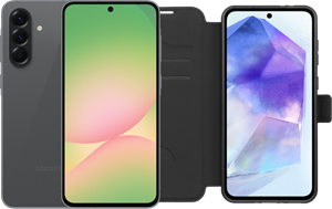 Samsung Galaxy A56 256GB Zwart 5G + BlueBuilt Book Case Zwart