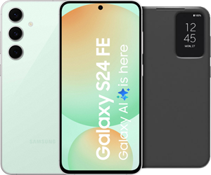 Samsung Galaxy S24 FE 128GB Groen 5G + Clear View Book Case Zwart