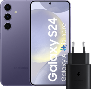 Samsung Galaxy S24 256GB Paars 5G +  Snellader 25 Watt