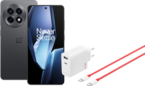 OnePlus 13R 256GB Zwart 5G +  SuperVOOC Oplader 120W met 2 Poorten
