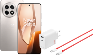 OnePlus 13R 256GB Wit 5G +  SuperVOOC Oplader 120W met 2 Poorten