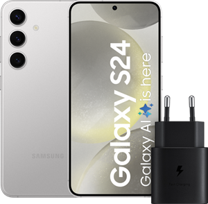 Samsung Galaxy S24 128GB Grijs 5G +  Snellader 25 Watt