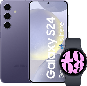 Samsung Galaxy S24 128GB Paars + Galaxy Watch 6 Zwart 40mm
