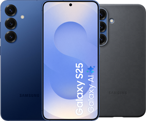 Samsung Galaxy S25 256GB Donkerblauw 5G +  Kindsuit Back Cover Zwart