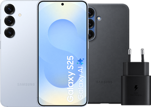 Samsung Galaxy S25 128GB Lichtblauw 5G + Accessoirepakket