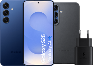 Samsung Galaxy S25 256GB Donkerblauw 5G + Accessoirepakket