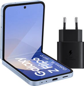 Samsung Galaxy Z Flip 6 512GB Blauw 5G +  Oplader 25W Zwart