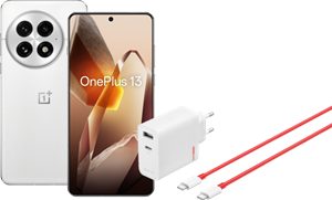 OnePlus 13 512GB Wit 5G +  SuperVOOC Oplader 120W met 2 Poorten