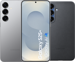Samsung Galaxy S25 Plus 256GB Zilver 5G +  Kindsuit Back Cover Zwart