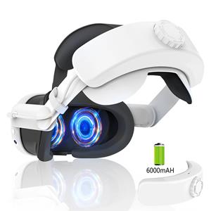 BC Electrical Appliances Hoofdband met batterij voor Meta/Oculus Quest 3, verstelbare Elite-band vervangende accessoires voor Oculus/Meta Quest 3 wit