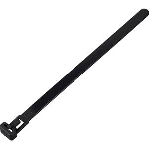 TRU COMPONENTS TC-13340648 TC-RT-150-7.6-B Kabelbinder 150 mm 7.6 mm Zwart Hersluitbaar, Chemische bestandigheid, UV-bestendig 100 stuk(s)