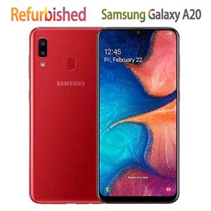 Samsung Gerenoveerde  Galaxy A20 A205U Single SIM / A205F Dual SIM 3GB RAM 32G ROM Mobiele telefoon A205U Simple Set zwart