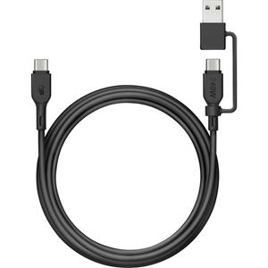 GP USB-kabel USB-C, USB-A stekker 1.5 m Zwart CBCCBVBKUSB971