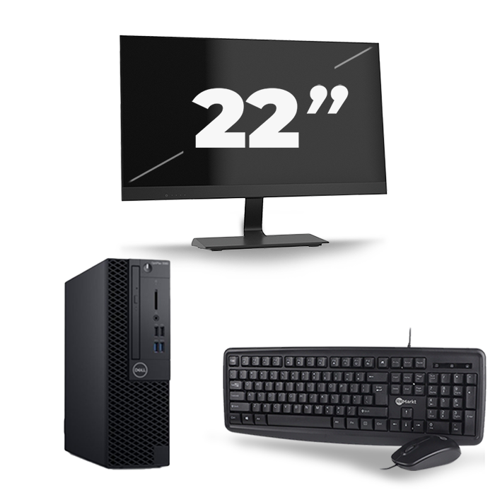 Dell Optiplex 3060 SFF - Intel Core i5-8e Generatie - 16GB RAM - 512GB SSD - Windows 11 + 1x 22 inch Monitor