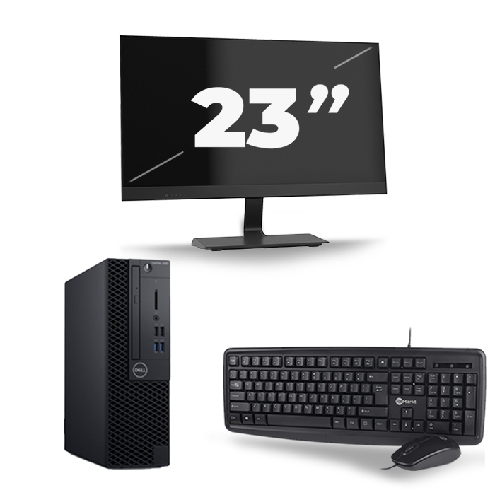 Dell Optiplex 3060 SFF - Intel Core i7-8e Generatie - 16GB RAM - 512GB SSD - Windows 11 + 1x 23 inch Monitor