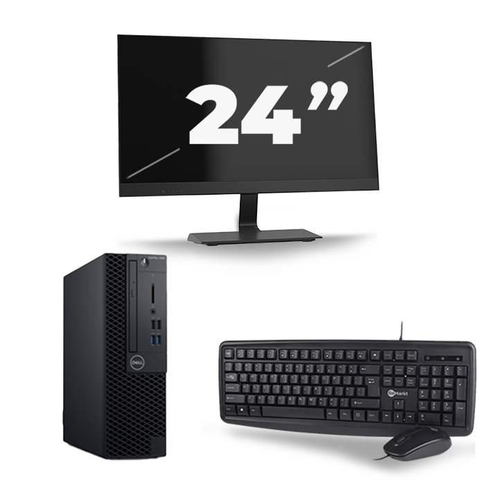 Dell Optiplex 3060 SFF - Intel Core i7-8e Generatie - 16GB RAM - 512GB SSD - Windows 11 + 1x 24 inch Monitor