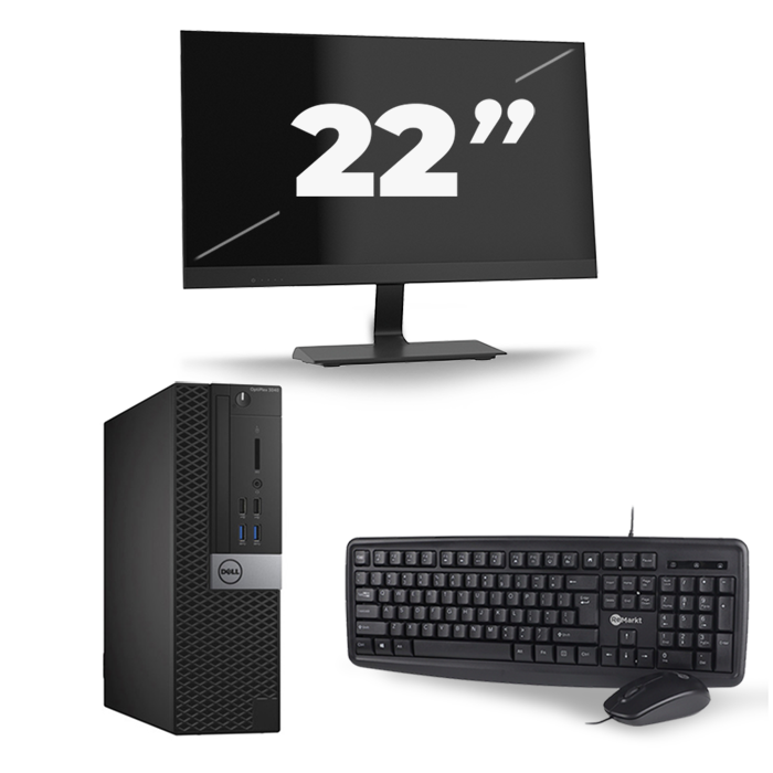 Dell Optiplex 3040 SFF - Intel Core i5-6e Generatie - 8GB RAM - 256GB SSD - Windows 11 + 1x 22 inch Monitor