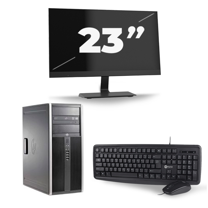 HP Compaq Elite 8300 Micro Tower - Intel Core i3-3e Generatie - 8GB RAM - 128GB SSD - Windows 10 + 1x 23 inch Monitor