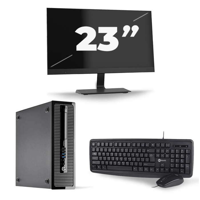 HP ProDesk 400 G1 SFF - Intel Core i5-4e Generatie - 8GB RAM - 256GB SSD - Windows 10 + 1x 23 inch Monitor