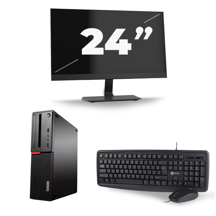 Lenovo ThinkCentre M700 SFF - Intel Core i5-6e Generatie - 8GB RAM - 256GB SSD - Windows 11 + 1x 24 inch Monitor