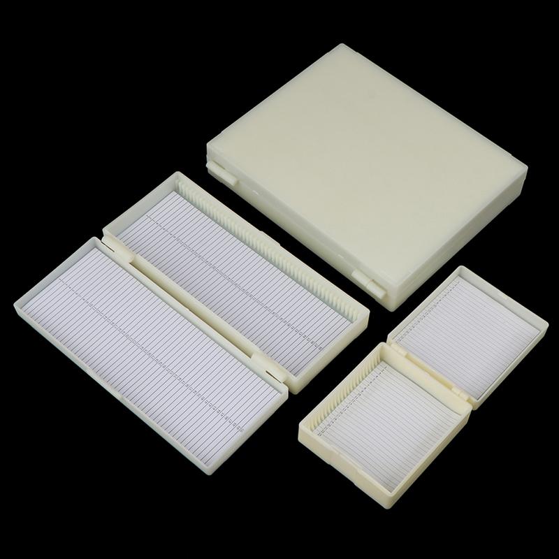 Plastic microscoopglaasjesdoos 25/50/100 stuks biologische plakjes bewaardoos houder voor voorbereide microscoopglaasjes A