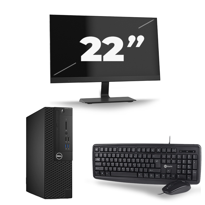Dell Optiplex 3050 SFF - Intel Core i5-7e Generatie - 8GB RAM - 256GB SSD - Windows 11 + 1x 22 inch Monitor