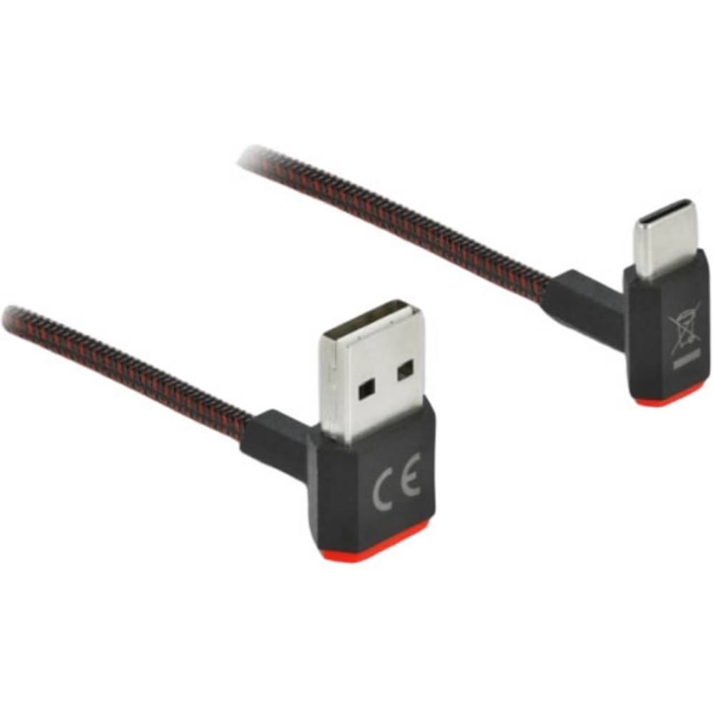 Delock USB-kabel USB 2.0 USB-A stekker, USB-C stekker 0.50 m Zwart 85275