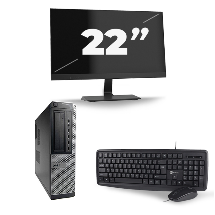 Dell Optiplex 7010 Desktop - Intel Core i7-3e Generatie - 16GB RAM - 512GB SSD - Windows 10 + 1x 22 inch Monitor