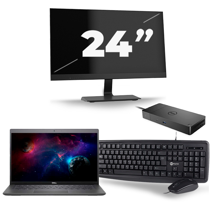 Dell Latitude 3301 - Intel Core i5-8e Generatie - 13 inch - 8GB RAM - 512GB SSD - Windows 11 + 1x 24 inch Monitor