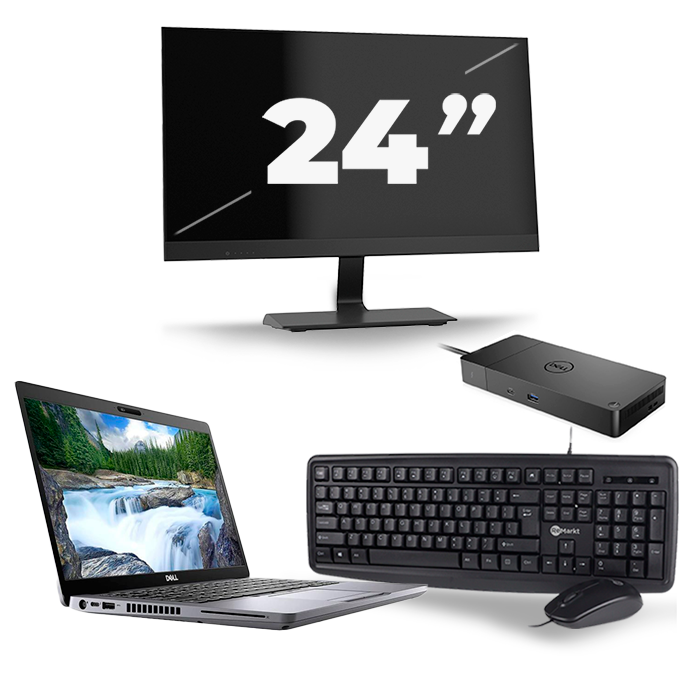 Dell Latitude 5410 - Intel Core i5-10e Generatie - 14 inch - 16GB RAM - 512GB SSD - Windows 11 + 1x 24 inch Monitor