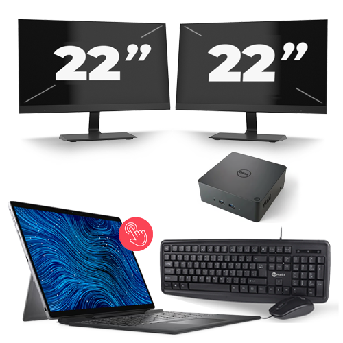 Dell Latitude 7320 - Intel Core i5-11e Generatie - 13 inch - 16GB RAM - 512GB SSD - Windows 11 Home + 2x 22 inch Monitor
