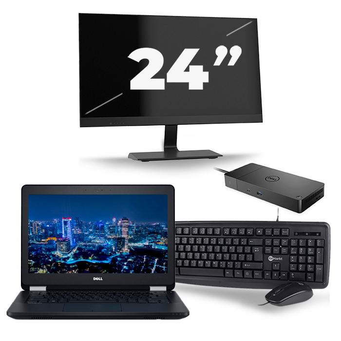 Dell Latitude E5270 - Intel Core i5-6e Generatie - 12 inch - 8GB RAM - 256GB SSD - Windows 11 + 1x 24 inch Monitor