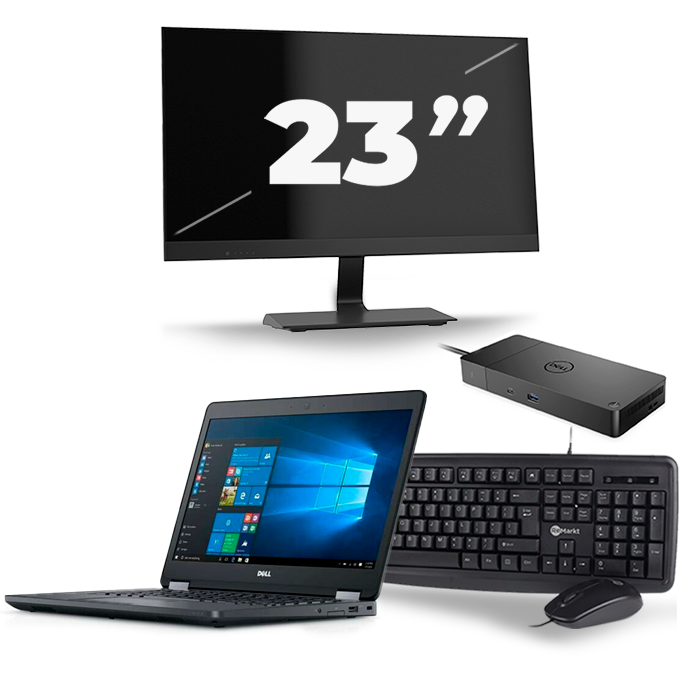 Dell Latitude E5470 - Intel Core i5-6e Generatie - 14 inch - 8GB RAM - 256GB SSD - Windows 11 + 1x 23 inch Monitor