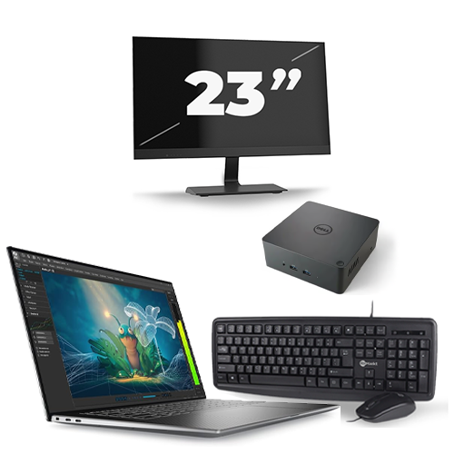 Dell Precision 5570 - Intel Core i7-12e Generatie - 15 inch - 16GB RAM - 512GB SSD - Windows 11 Home + 1x 23 inch Monitor