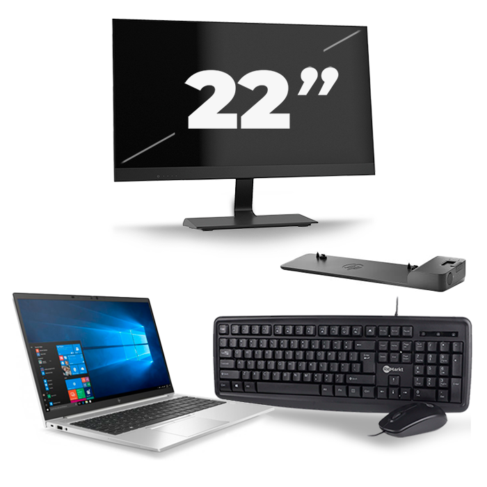 HP EliteBook 850 G7 - Intel Core i5-10e Generatie - 15 inch - 16GB RAM - 512GB SSD - Windows 11 + 1x 22 inch Monitor