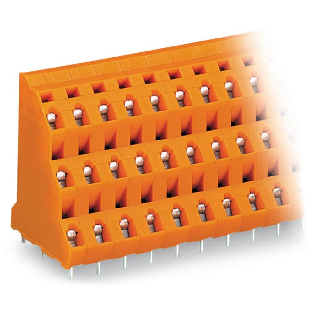 WAGO 737-603 Drie niveau klem 2.50 mm² Aantal polen 9 Oranje 48 stuk(s)