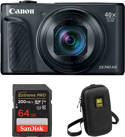 Canon PowerShot SX740HS Lite Travel Kit Zwart