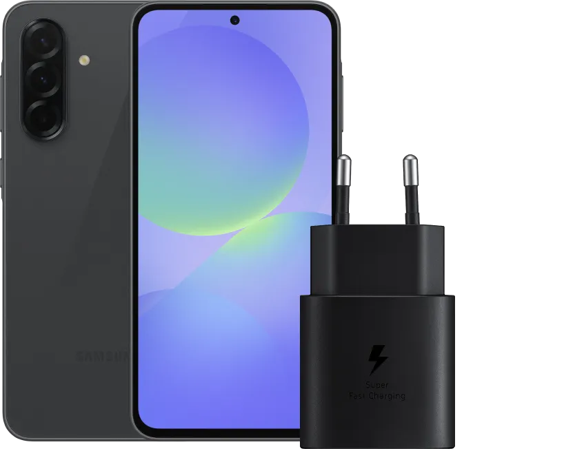 Samsung Galaxy A36 128GB Zwart 5G Enterprise Editie +  Oplader 25 Watt Zwart