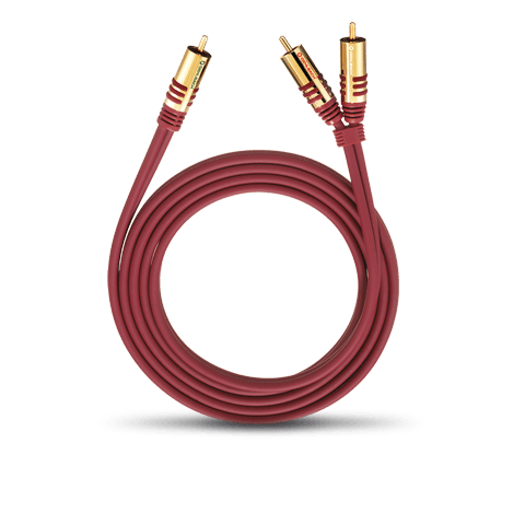 Oehlbach  NF Y-Sub 800 Subwooferkabel 8,0 meter - Rood