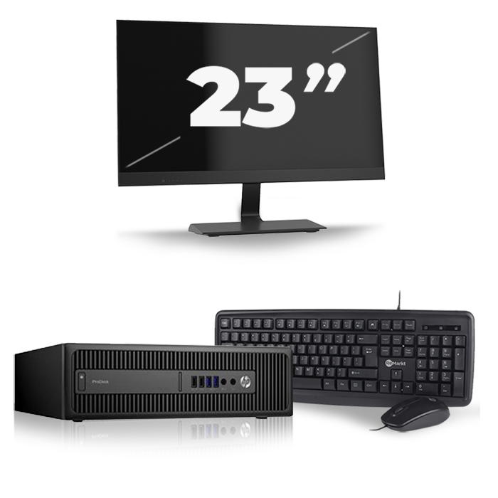 HP ProDesk 600 G2 SFF - Intel Core i5-6e Generatie - 8GB RAM - 256GB SSD - Windows 11 + 1x 23 inch Monitor