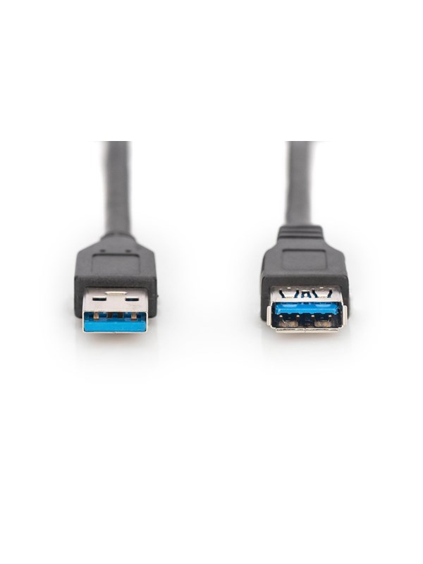 Digitus USB-kabel USB 3.2 Gen1 (USB 3.0 / USB 3.1 Gen1) USB-A stekker, USB-A bus 1.80 m Zwart AK-300203-018-S