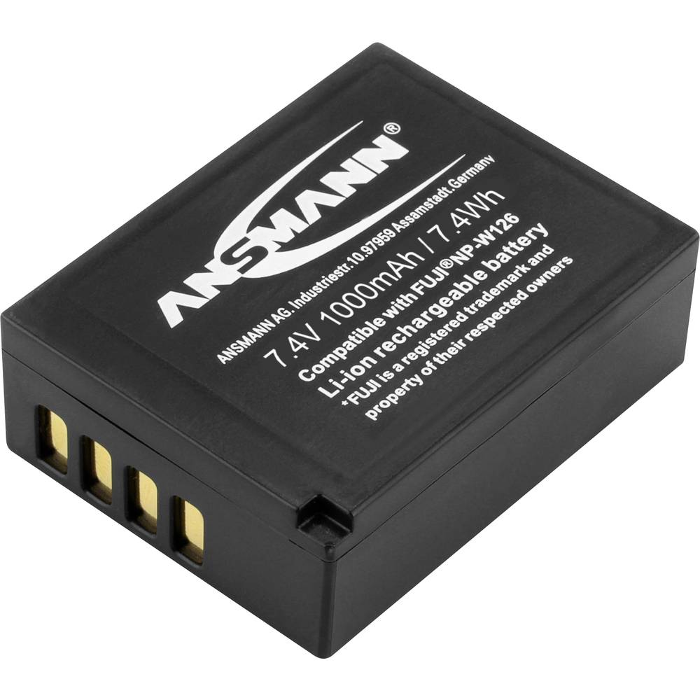 Ansmann neu Camera-accu Vervangt originele accu NP-W126 7.4 V 1000 mAh