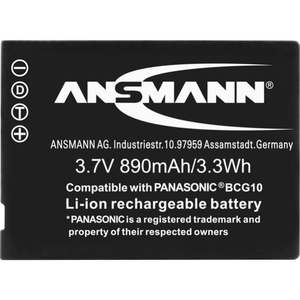 Ansmann DMW-BCG10 Camera-accu Vervangt originele accu DMW-BCG10e, DMW-BCG10 3.7 V 890 mAh