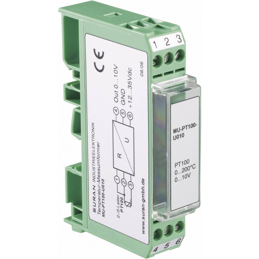 Enda MU-PT100-U010-50/100 Temperatuur-meetomvormer voor PT100 MU-PT100-U010-50/100