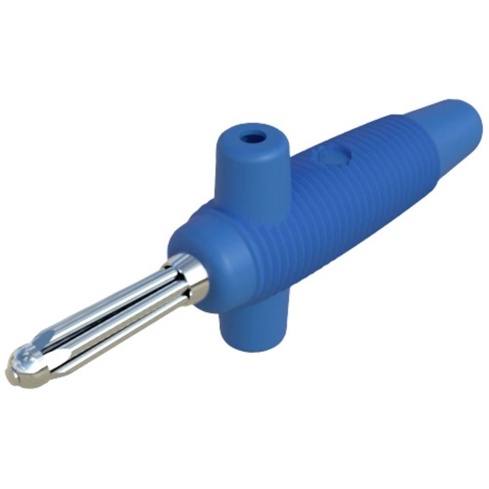 SKS Hirschmann Buela 300 K Pluimstekker Stekker, recht Stift-Ø: 4 mm Blauw 1 stuk(s)