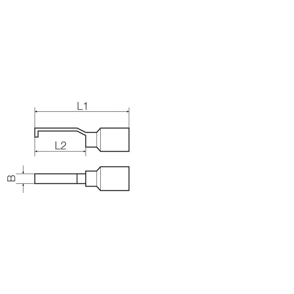 Weidmüller 9036300000 Stiftkabelschoen Haakvormig 1 mm² 2.50 mm² Deels geïsoleerd Zwart 100 stuk(s)